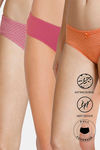 Zivame Anti-Microbial Low Rise Full Coverage Hipster Panty (Pack of 3) - Multicolor — thumbnail 1
